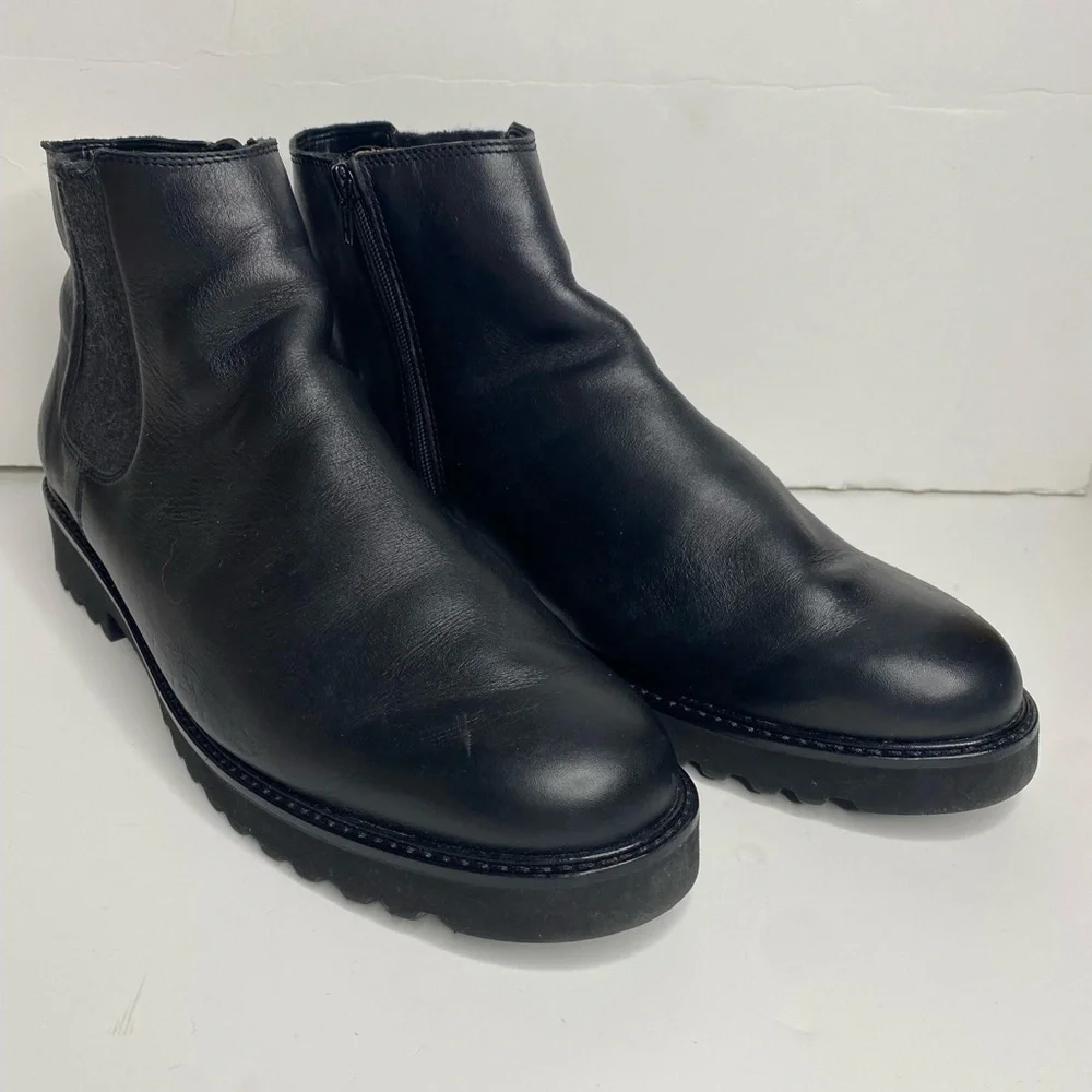 Mephisto Silva Black Leather Chelsea Boots Sz 11